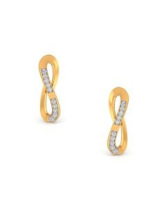 Infinity Diamond Loop Stud Earrings