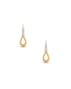 Modern Diamond Drop Earrings with Geometric Design