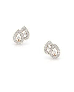 Teardrop Diamond Earrings with Intricate Details