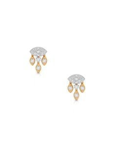 Multi-Drop Diamond Studs with Intricate Detailing