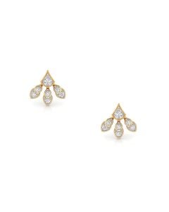 Intricate Gemstone Petal Studs with Subtle Glamour