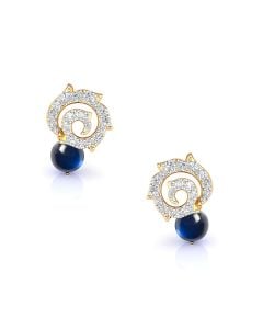 Spiral Diamond and Gemstone Studs with Contemporary Charm