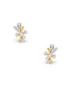 Diamond Cluster Earrings with Artistic Arrangement