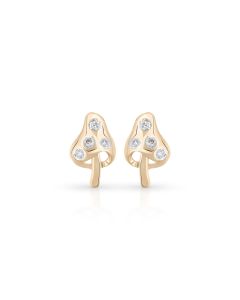 Tree of Life Gold Studs with Diamond Growth Accents