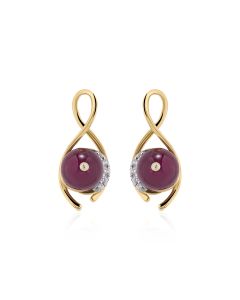 Carnelian diamond earrings symbolizing Navratri fiery determination