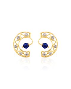 Blue topaz diamond earrings embodying Navratri creative energy