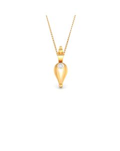 Bold Gold Pendant with Striking Circular Diamond Center