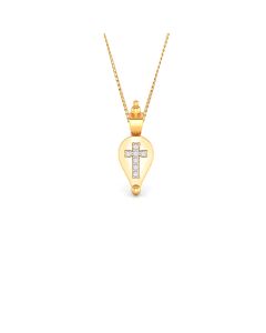 Elegant Gold Pendant with Intricate Diamond Accents