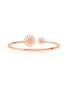 Radiating Rose Gold Tube Diamond Bracelet