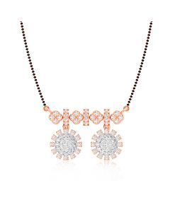 Twin Droplet Contemporary Diamond Mangalsutra