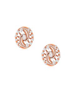 Stunning Circular Diamond Stud Earrings