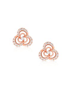 Dainty Rose Gold Diamond Earrings