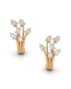 Glittering Bush Diamond Earrings