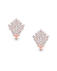 Charming Crystal Cluster Diamond Hoops
