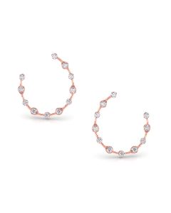 Charming Hoop Diamond Earrings