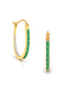 Emerald Charm Diamond Earrings