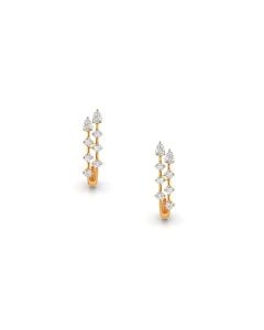 Twin Bud Diamond Stud Earrings