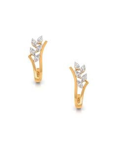 Glittering Floral Bouquet Diamond Earrings