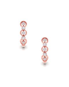 Elegant chain diamond earrings