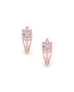 Glittering Flower Diamond Earrings