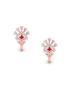 Contemporary Ruby love Earrings