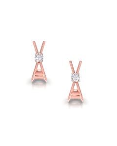 Dazzling Rose Gold Diamond Studs