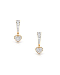 Scintillating Heart Drop Diamond Earrings