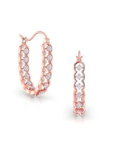 Chic Glamour Diamond Hoop Earrings