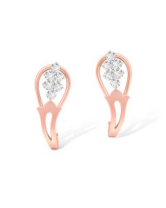 Chic Rose Gold Diamond Studs