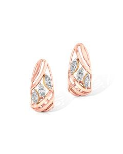 Stunning Rose Gold Diamond Stud Earrings