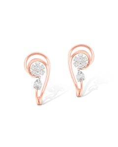 Breathtaking Rose Gold Diamond Studs