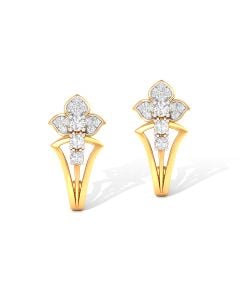 Dazzling Gold Toned Diamond Studs