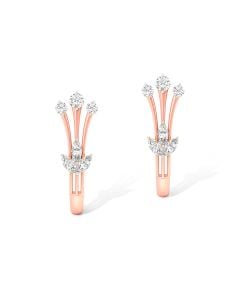 Amazing Rose Gold Diamond Stud Earrings