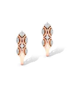 Fantastic Rose Diamond Gold Studs