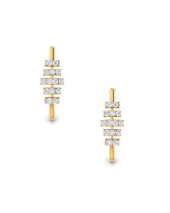 Chic Shine Diamond Hoop Earrings