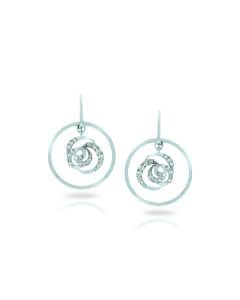 Twin Loop Rose Drop Earrings