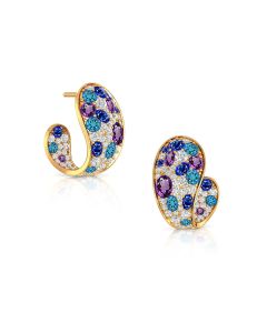 Sapphire Abstract Heart Earrings