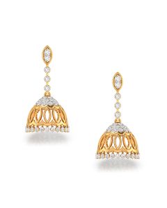 Glistening Jhumkas Diamond Earrings