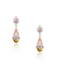 Chic Conical Mesh Diamond Earrings