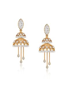 Dazzling Diamond Gold Jhumkas