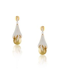 Exotic Diamond Studded Drop Earrings