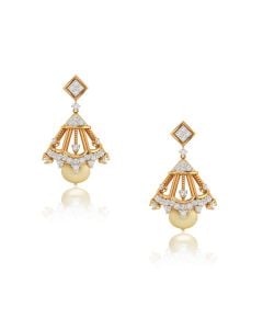 Joyful Yellow Gold Diamond Earrings