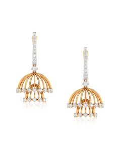 Glorious Crowning Gold Diamond Jhumka