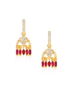 Scintillating Diamond Ruby Earrings