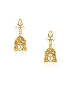 Dazzling Diamond Gold Earrings