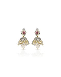 Heritage Pearl-Drop Diamond Earrings with Royal Charm